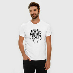 Футболка slim-fit Alone чёрный шрифт, цвет: белый — фото 2