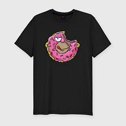 Футболка slim-fit Homer donut, цвет: черный