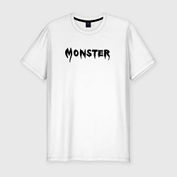 Футболка slim-fit Monster black, цвет: белый