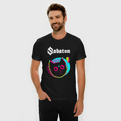 Футболка slim-fit Sabaton rock star cat, цвет: черный — фото 2