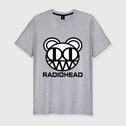 Футболка slim-fit Radiohead logo bear, цвет: меланж
