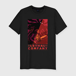 Футболка slim-fit Lethal Company: Bracken is Already Behind, цвет: черный