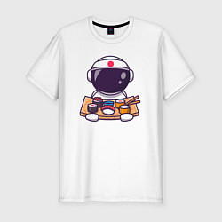 Мужская slim-футболка Space sushi