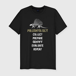 Футболка slim-fit Paleontology dimetrodon, цвет: черный