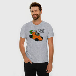 Футболка slim-fit Carrot mobile racing, цвет: меланж — фото 2