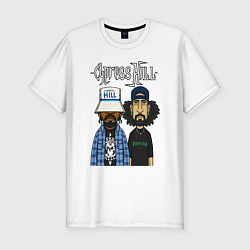 Футболка slim-fit Cypress hill - B Real and Sen Dog, цвет: белый