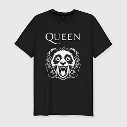 Футболка slim-fit Queen rock panda, цвет: черный