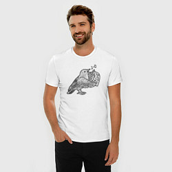 Футболка slim-fit Bird song, цвет: белый — фото 2