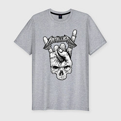 Футболка slim-fit Metallica hand, цвет: меланж