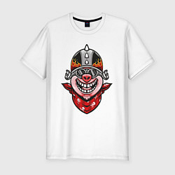 Футболка slim-fit Байкер свин, цвет: белый