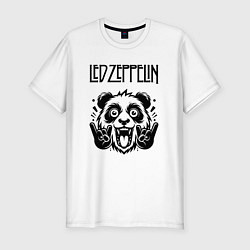 Футболка slim-fit Led Zeppelin - rock panda, цвет: белый