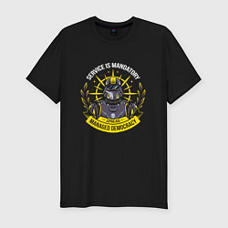 Футболка slim-fit Helldivers 2: Service is Mandatory, цвет: черный