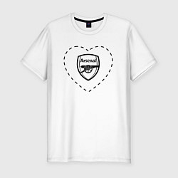 Футболка slim-fit Лого Arsenal в сердечке, цвет: белый