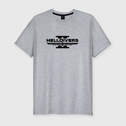 Футболка slim-fit Helldivers 2 - black, цвет: меланж