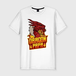 Футболка slim-fit Dragon papa, цвет: белый