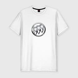 Футболка slim-fit Buick logo металик, цвет: белый