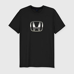 Футболка slim-fit Honda logo auto grey, цвет: черный