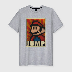 Футболка slim-fit Jump Mario, цвет: меланж