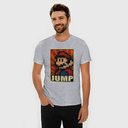 Футболка slim-fit Jump Mario, цвет: меланж — фото 2