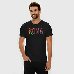 Футболка slim-fit Roma yarn art, цвет: черный — фото 2