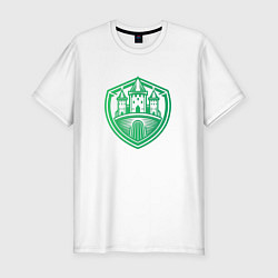 Футболка slim-fit Логотип Рыцарского замка, цвет: белый