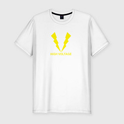 Футболка slim-fit Hihg Voltage!, цвет: белый