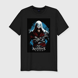 Футболка slim-fit Assassins creed строгий костюм, цвет: черный