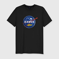 Футболка slim-fit Рамен в стиле NASA, цвет: черный