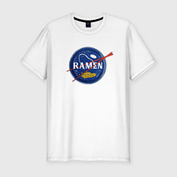 Футболка slim-fit Рамен в стиле NASA, цвет: белый