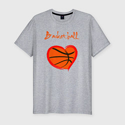 Футболка slim-fit Basket love, цвет: меланж