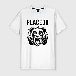 Футболка slim-fit Placebo - rock panda, цвет: белый
