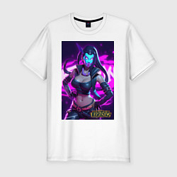 Футболка slim-fit League of Legends Akali Kda, цвет: белый