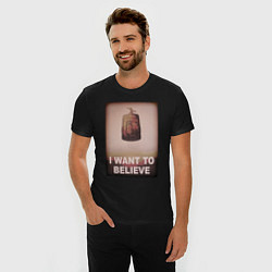 Футболка slim-fit Кин дза дза - x files want to believe, цвет: черный — фото 2