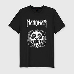 Футболка slim-fit Manowar rock panda, цвет: черный