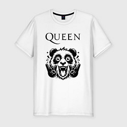 Футболка slim-fit Queen - rock panda, цвет: белый