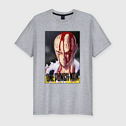 Футболка slim-fit Saitama blood, цвет: меланж