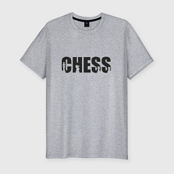Футболка slim-fit Chess арт, цвет: меланж
