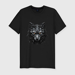 Футболка slim-fit Графитовый волк, цвет: черный