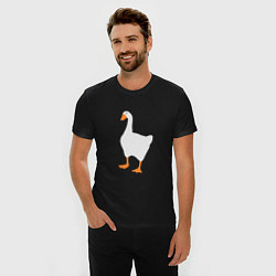 Футболка slim-fit Untitled goose game honk, цвет: черный — фото 2