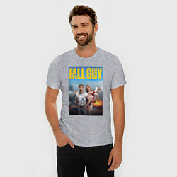 Футболка slim-fit Ryan Gosling and Emily Blunt the fall guy, цвет: меланж — фото 2