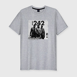 Футболка slim-fit Front-242 - A band on tour, цвет: меланж