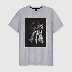 Футболка slim-fit Принцесса Мононоке Сан, цвет: меланж