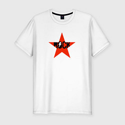 Футболка slim-fit Rock star red white, цвет: белый