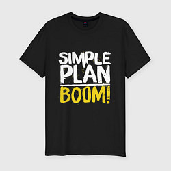 Футболка slim-fit Simple plan - boom, цвет: черный