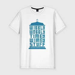 Футболка slim-fit Timey wimey stuff, цвет: белый