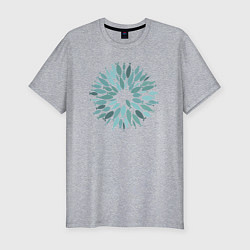 Футболка slim-fit Рыбный круг, цвет: меланж