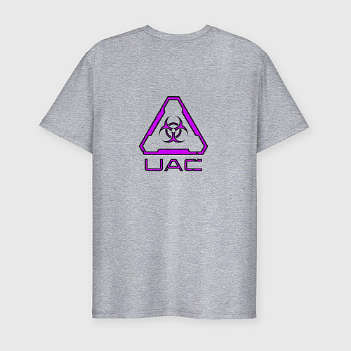 Мужская slim-футболка UAC фиолетовый / Меланж – фото 2
