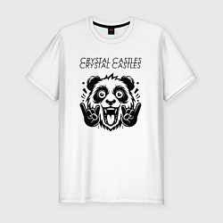 Футболка slim-fit Crystal Castles - rock panda, цвет: белый