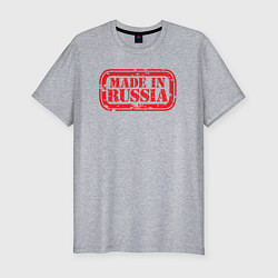 Футболка slim-fit Из России - made in Russia, цвет: меланж