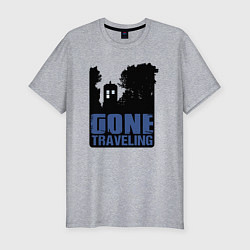 Футболка slim-fit Отправился путешествовать, цвет: меланж